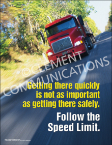 Follow the Speed Limit Poster