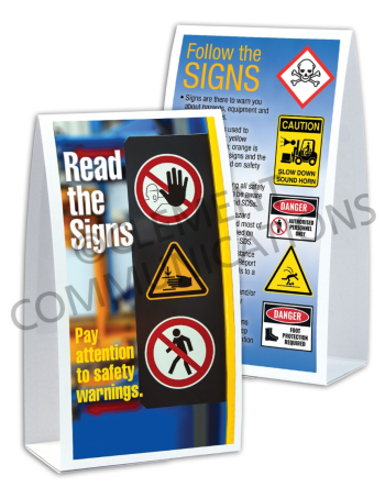 Accident Prevention - Signs - Table-top Tent Cards