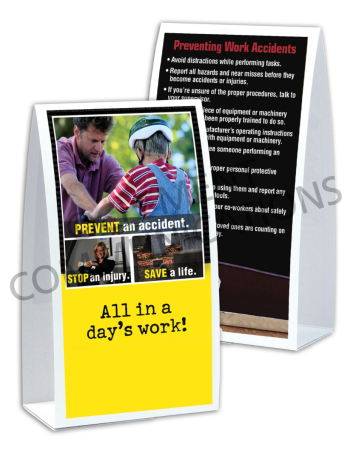 Accident Prevention - Trio - Table-top Tent Cards