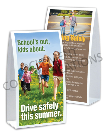 Driving Safely – School – Table-top Tent Cards