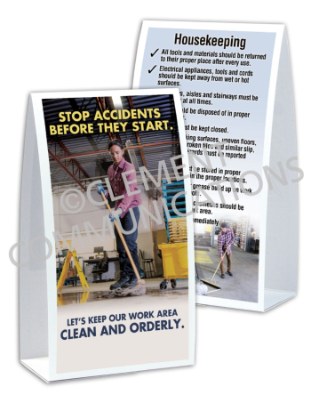 Housekeeping - Work Area - Table-top Tent Cards