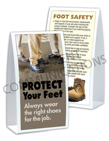PPE – Protect Your Feet Table-top Tent Cards