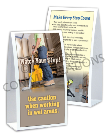 Slips, Trips, Falls - Watch Your Step – Table-top Tent Cards