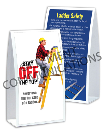 Ladder Safety - Top Step - Table-top Tent Cards