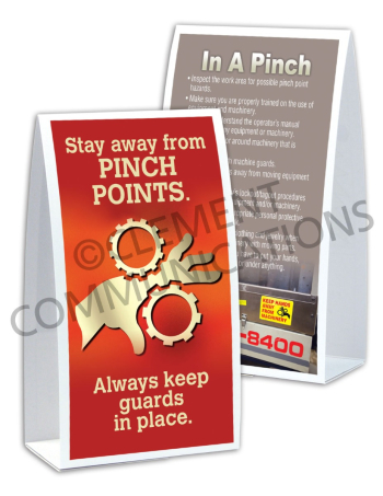 Machine Guards - Pinch Points - Table-top Tent Cards