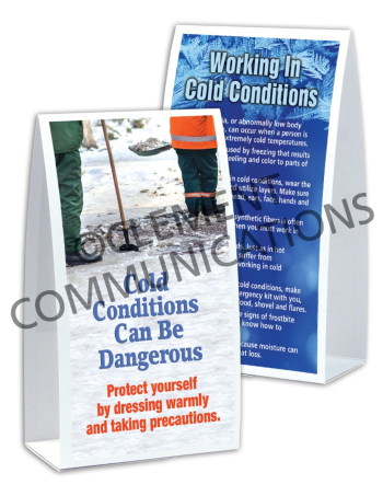 Cold Conditions - Danger - Table-top Tent Cards