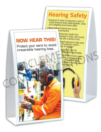 Hearing Protection - Hear This - Table-top Tent Card