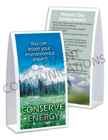 Environmental Safety – Conserve – Table-top Tent Cards