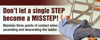 Stay focused and follow all protocols to prevent missteps, accidents, and injuries.