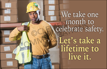 Banner encouraging daily vigilance and dedication to critical workplace safety topics.