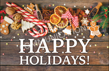 Vibrant "Happy Holidays" banner to spread joy and warm season's greetings in the workplace.