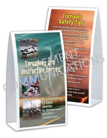 Tornado Safety - Destructive - Table-top Tent Cards