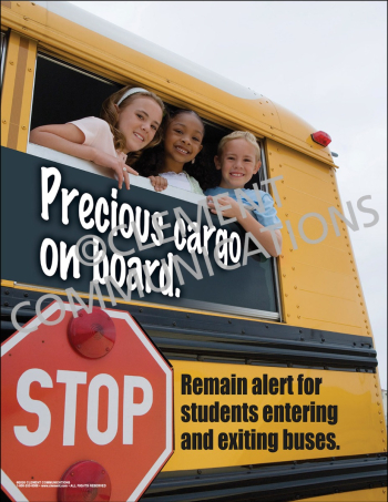 The "Precious Cargo on Board" safety awareness poster by Clement Communications, promoting cautious and defensive driving habits.