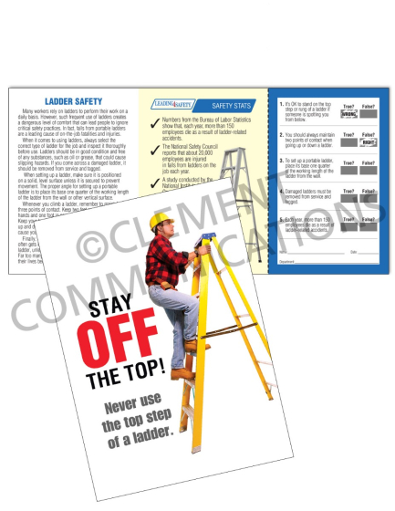 Ladder Safety - Top Step - Safety Pocket Guide with Scratch-Off Quiz Card