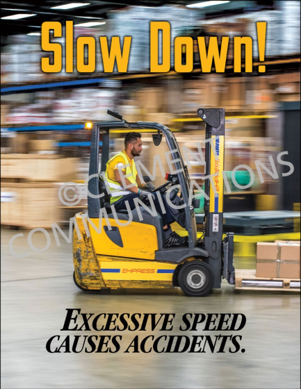 Forklift Driving Keeping Low Safety Poster - National Safety