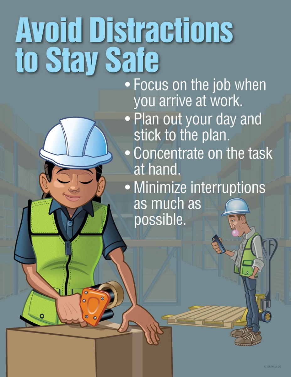 Safe Procedures Posters, Distractions, LOTO, Safe Lifting