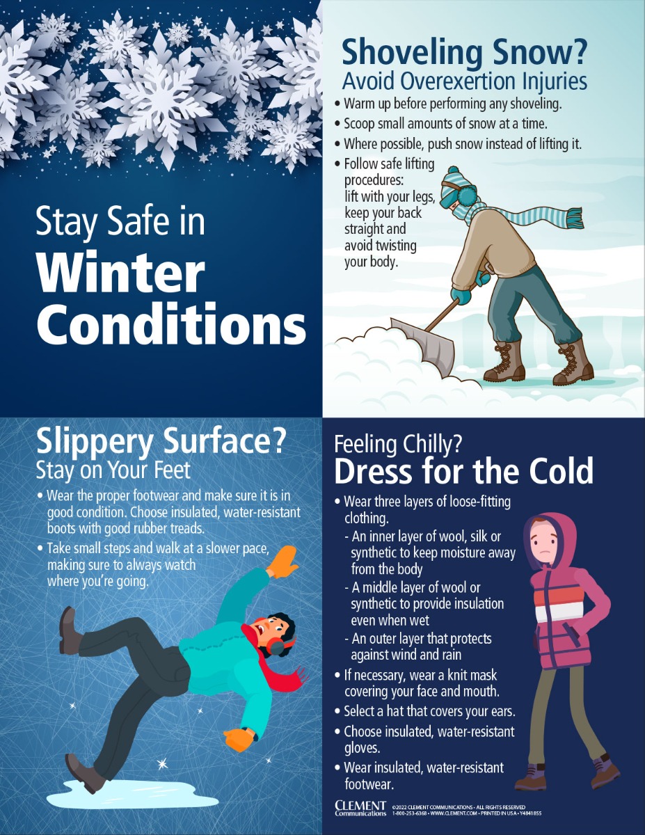 Winter hazards, Poster
